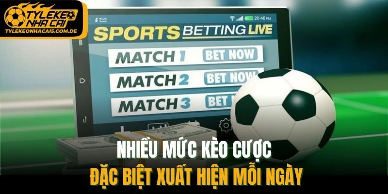 Nhiều mức kèo cược đặc biệt xuất hiện mỗi ngày